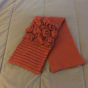 ECHO Wool/cashmere blend scarf in chestnut 🌰